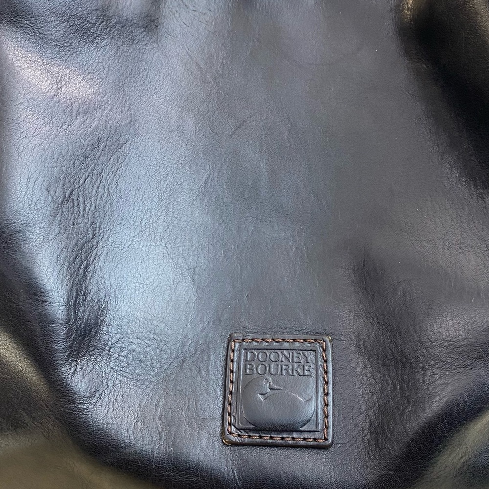 Dooney & Bourke Florentine Barlow Black Leather Shoulder Tote Bag - Picture 2 of 13